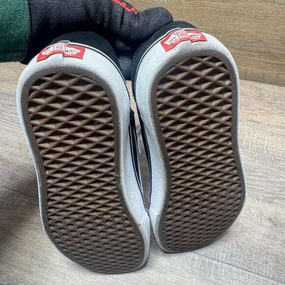 Vans Off The Wall Black White Canvas/Suede  Sneakers Men's Size 9.5 - Picture 4 of 7